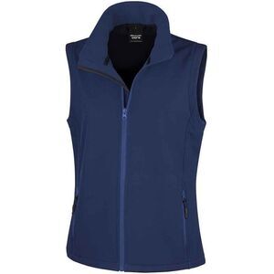 Result Womens/Ladies Core Printable Soft Shell Bodywarmer / Navy